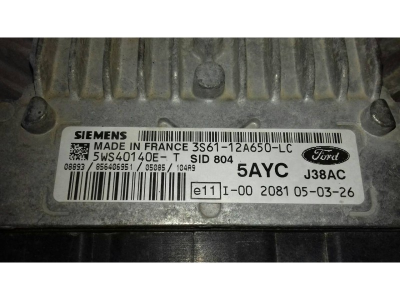 Recambio de centralita motor uce para ford fiesta (cb1) ambiente referencia OEM IAM 3S6112A650LC 5WS40140ET SIEMENS