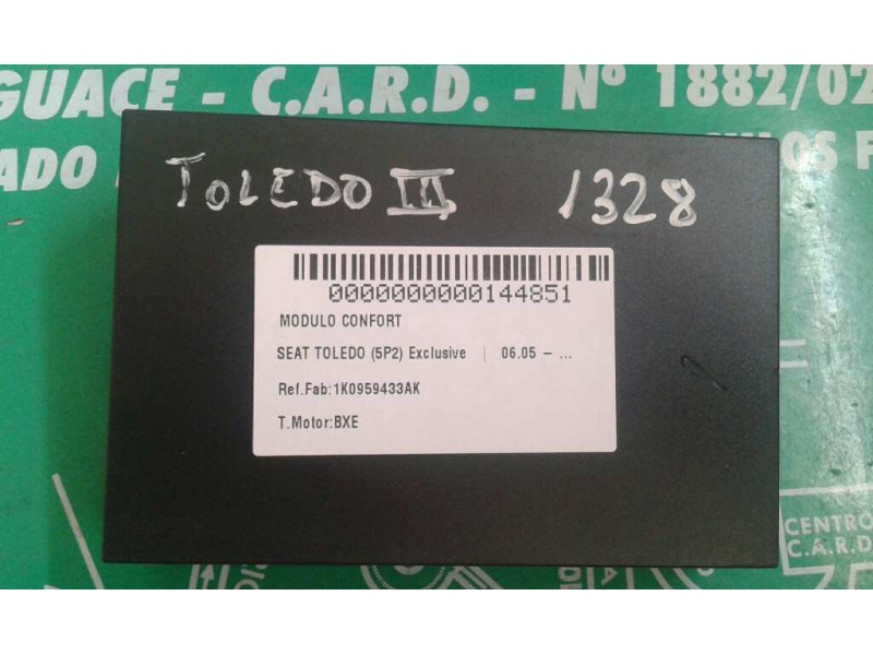 Recambio de modulo confort para seat toledo (5p2) exclusive referencia OEM IAM 1K0959433AK  HELLA