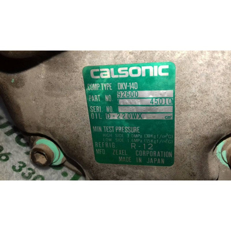 Recambio de compresor aire acondicionado para nissan micra (k11) shopping referencia OEM IAM 92600 DKV14D CALSONIC