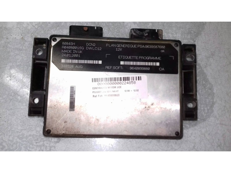 Recambio de centralita motor uce para peugeot 206 berlina xt referencia OEM IAM 9640899880 PSA9639587680 R04080015G
