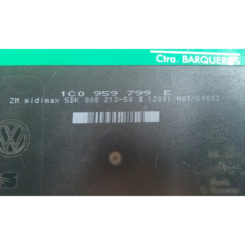 Recambio de centralita cierre para seat toledo (1m2) stella referencia OEM IAM 1C0959799E  
