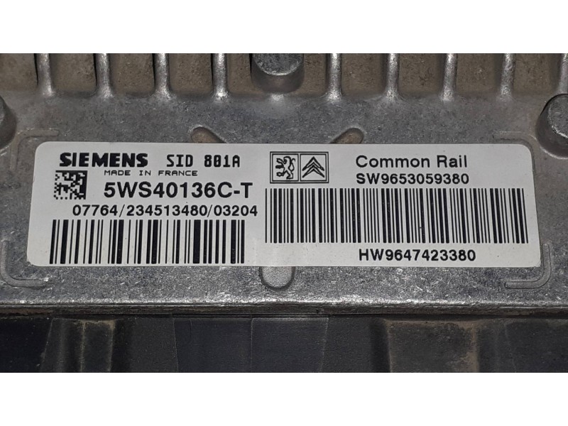Recambio de centralita motor uce para peugeot partner (s1) combispace referencia OEM IAM 9653059380 9647423380 5WS40136CT