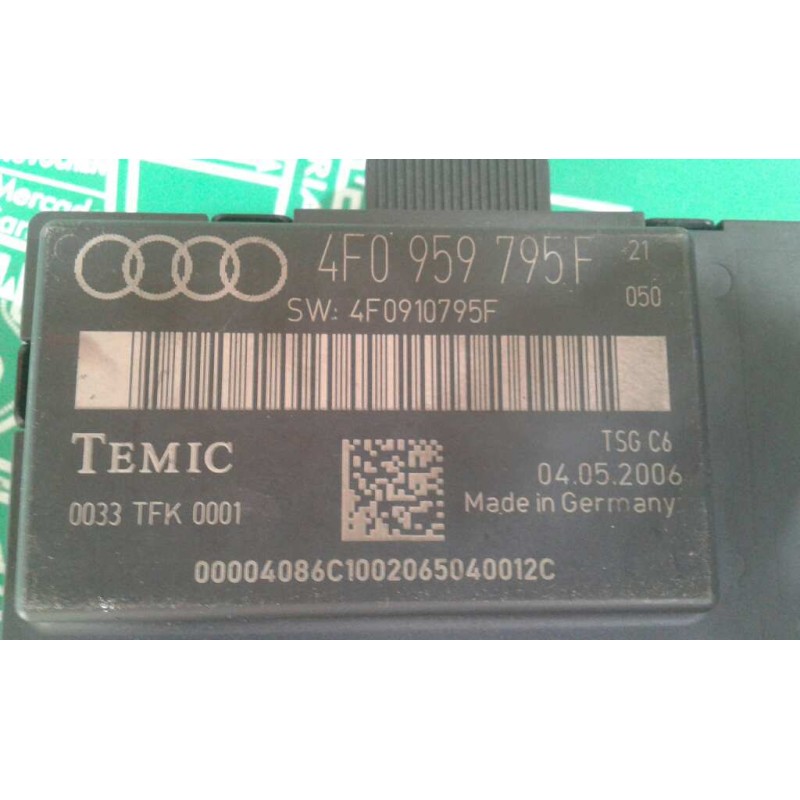 Recambio de modulo confort para audi a6 berlina (4f2) 2.7 tdi referencia OEM IAM 4F0959795F TRAS-IZQ TEMIC