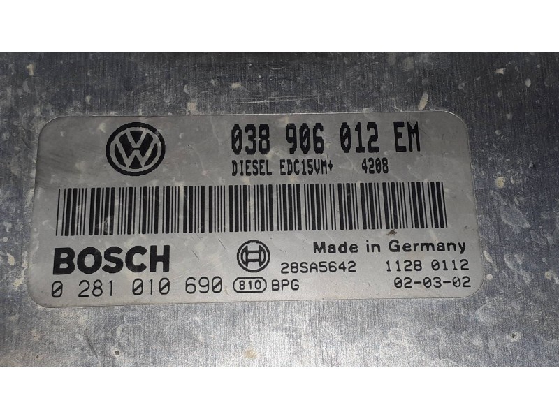 Recambio de centralita motor uce para seat ibiza (6l1) signo referencia OEM IAM 038906012EM 0281010690 BOSCH