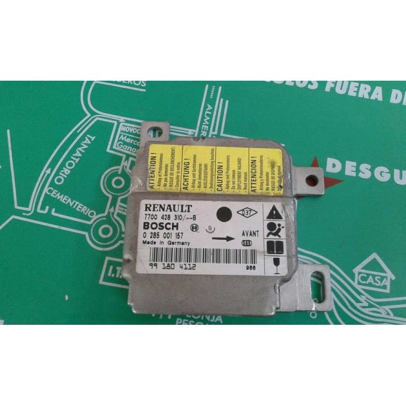Recambio de centralita airbag para renault clio ii fase i (b/cbo) 1.2 referencia OEM IAM 7700428310B 0285001157 BOSCH