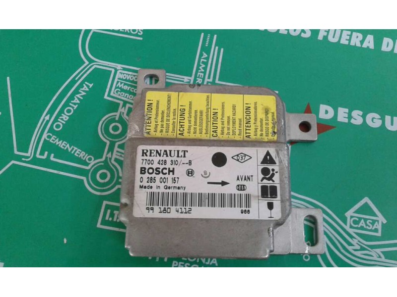 Recambio de centralita airbag para renault clio ii fase i (b/cbo) 1.2 referencia OEM IAM 7700428310B 0285001157 BOSCH