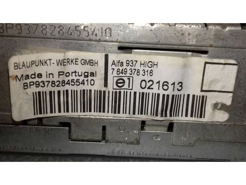 Recambio de sistema audio / radio cd para alfa romeo 147 (190) 1.6 t.spark eco distinctive referencia OEM IAM 7649378316 7353018