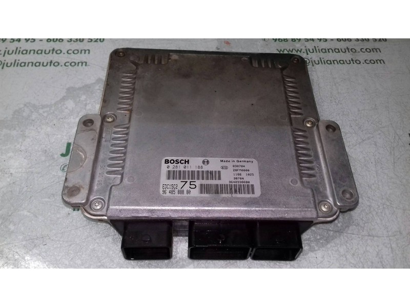 Recambio de centralita motor uce para peugeot 206 berlina xt referencia OEM IAM 0281011188 9650584680 KIT - BOSCH