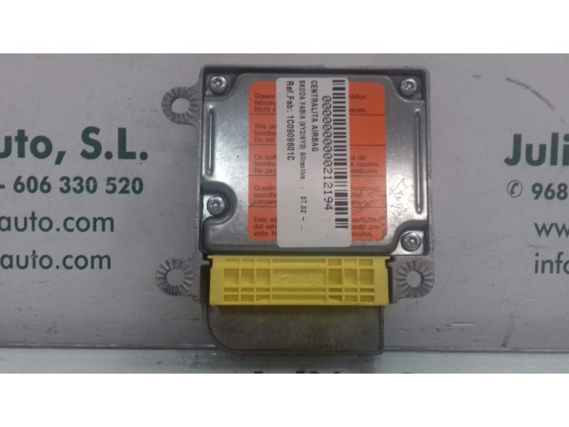 Recambio de centralita airbag para skoda fabia (6y2/6y3) attractive referencia OEM IAM 1C0909601C 5WK43126 