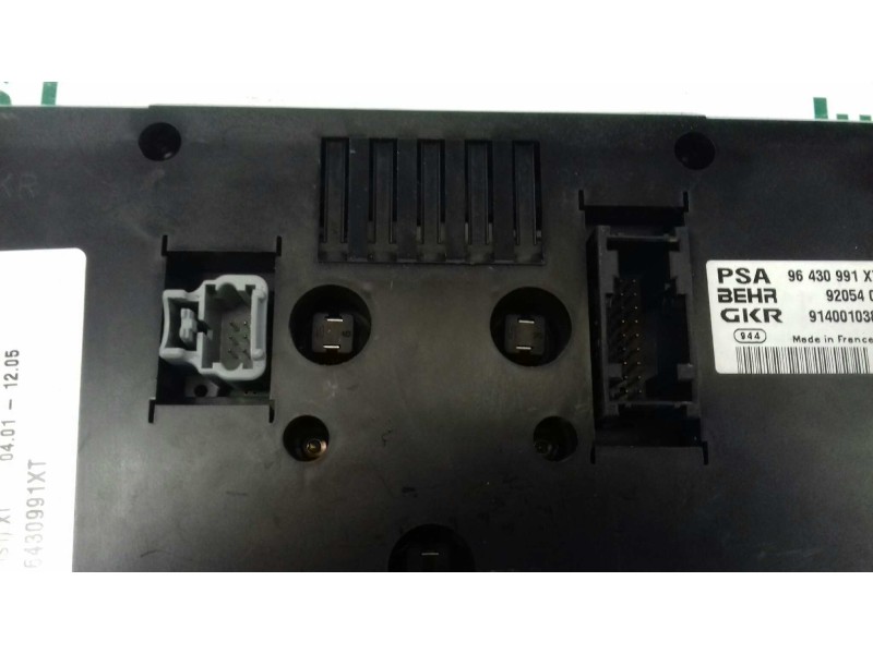 Recambio de mando climatizador para peugeot 307 (s1) xt referencia OEM IAM 96430991XT 9205401 9140010385
