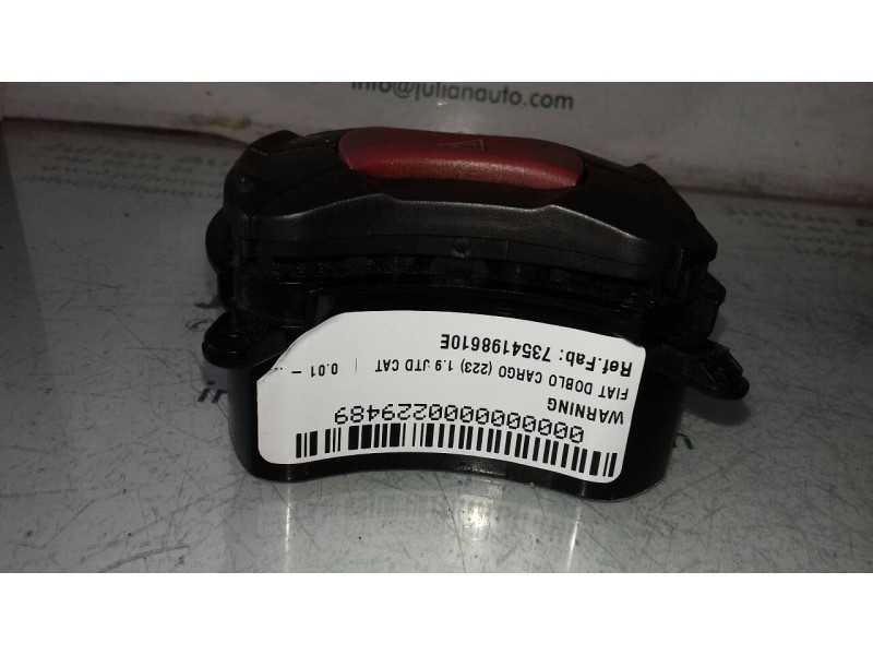 Recambio de warning para fiat doblo cargo (223) 1.9 jtd cat referencia OEM IAM 7354198610E M366760 