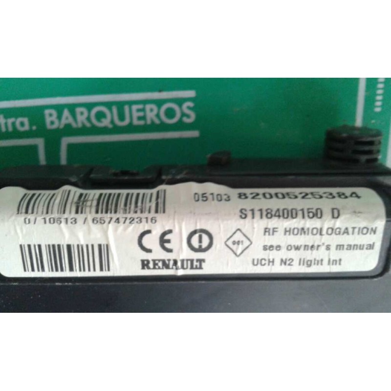 Recambio de centralita motor uce para renault scenic ii confort authentique referencia OEM IAM 8200498188 8200469340 KIT - DELPH