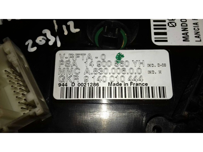 Recambio de mando climatizador para lancia phedra (180) 2.2 jtd referencia OEM IAM 9140010444 14900560YH 