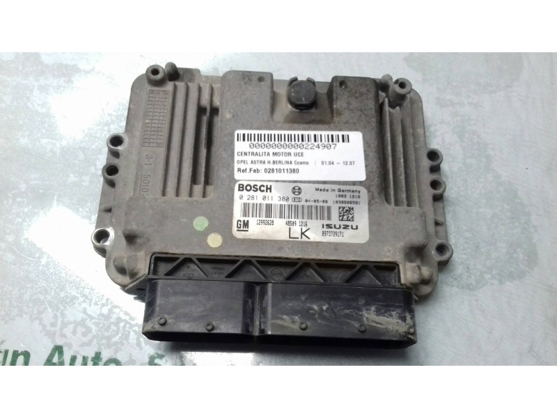 Recambio de centralita motor uce para opel astra h berlina cosmo referencia OEM IAM 0281011380 12992628 BOSCH