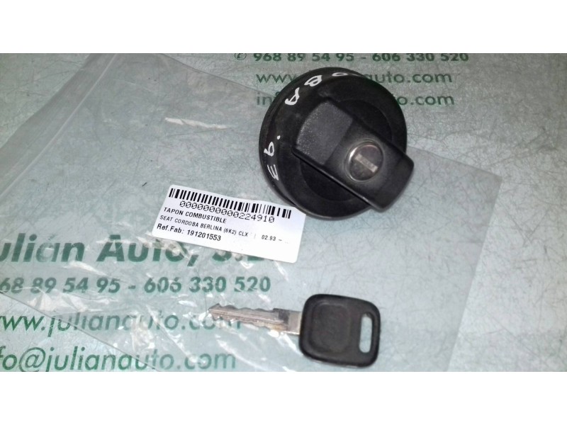 Recambio de tapon combustible para seat cordoba berlina (6k2) clx referencia OEM IAM 191201553  CON LLAVE