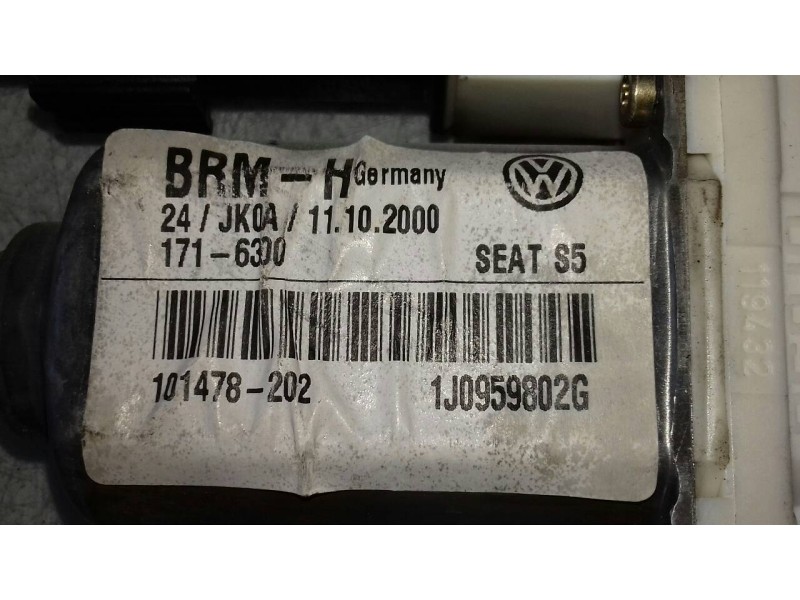Recambio de motor elevalunas delantero derecho para seat toledo (1m2) select referencia OEM IAM 1J0959802G F005S00052 