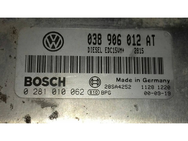 Recambio de centralita motor uce para seat toledo (1m2) select referencia OEM IAM 038906012AT 0281010062 BOSCH