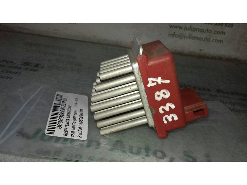 Recambio de resistencia calefaccion para seat toledo (1m2) select referencia OEM IAM 5DS00646701 1J0907521 3 PINES