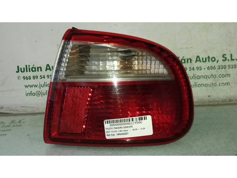 Recambio de piloto trasero derecho para seat toledo (1m2) signo referencia OEM IAM 1M5945257  