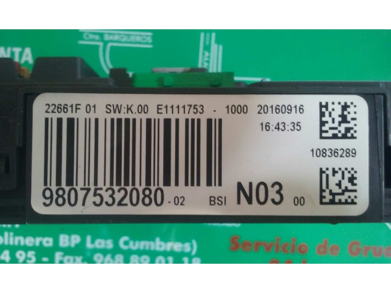 Recambio de centralita motor uce para peugeot 208 allure referencia OEM IAM 9818160080 162560851/V29080084A KIT - VALEO