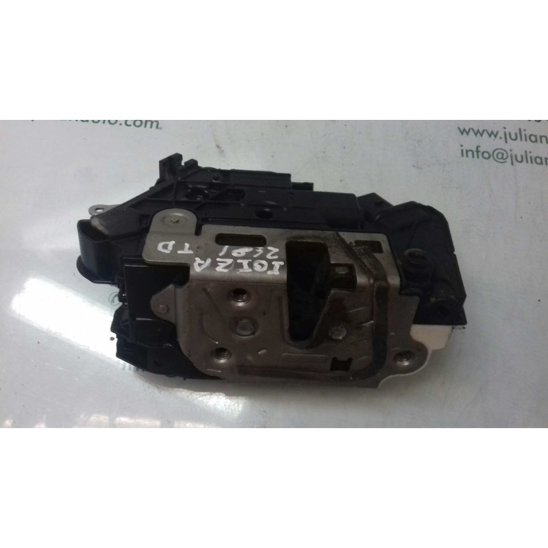 Recambio de cerradura puerta trasera derecha para seat ibiza (6p1) style referencia OEM IAM 6J0839016K 3+3 PINES NEGRO