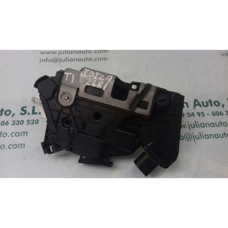 Recambio de cerradura puerta trasera izquierda para seat ibiza (6p1) style referencia OEM IAM 6J0839015K 3+3 PINES NEGRO