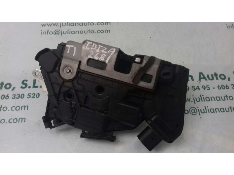 Recambio de cerradura puerta trasera izquierda para seat ibiza (6p1) style referencia OEM IAM 6J0839015K 3+3 PINES NEGRO