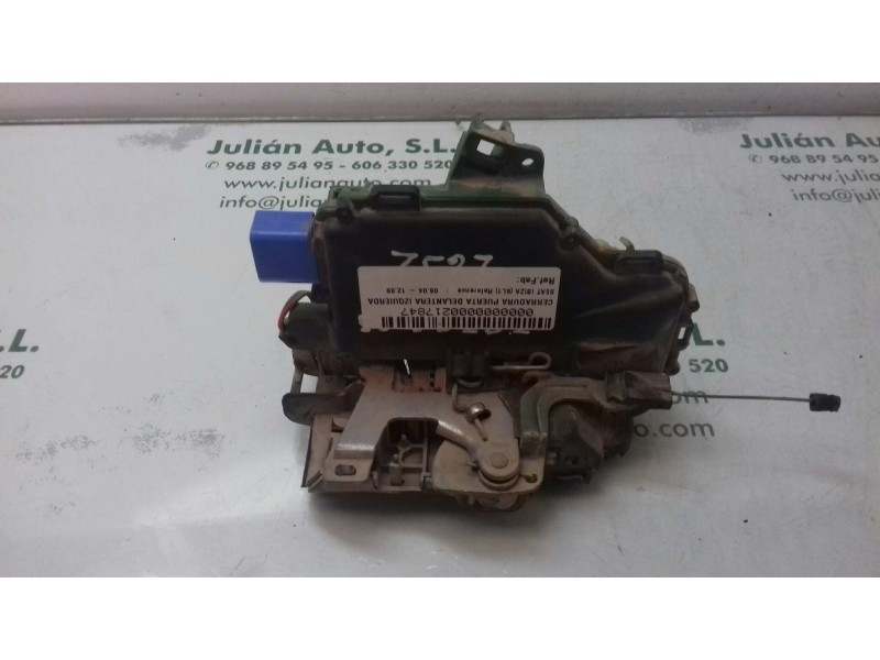 Recambio de cerradura puerta delantera izquierda para seat ibiza (6l1) reference referencia OEM IAM  4+4 PINES AZUL