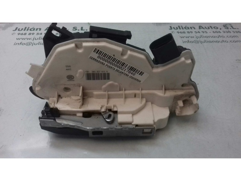 Recambio de cerradura puerta delantera izquierda para seat ibiza (6p1) style referencia OEM IAM 5N1837015N 4+3 PINES NEGRO