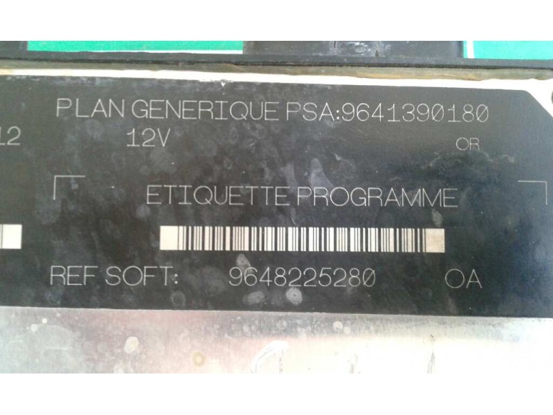 Recambio de centralita motor uce para citroen berlingo 1.9 d sx familiar referencia OEM IAM S118085120A 9648225280 KIT - LUCAS