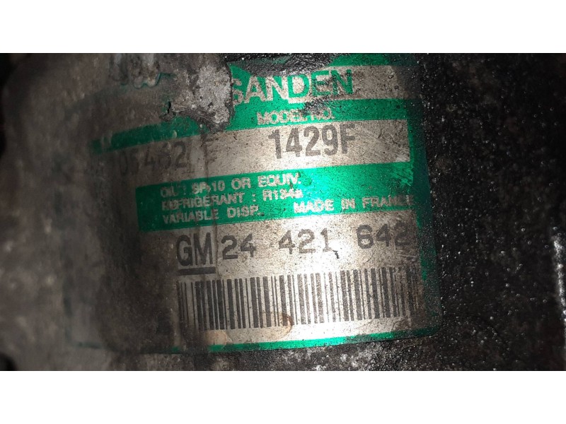 Recambio de compresor aire acondicionado para opel meriva blue line referencia OEM IAM 24421642 SD6V12 SANDEN