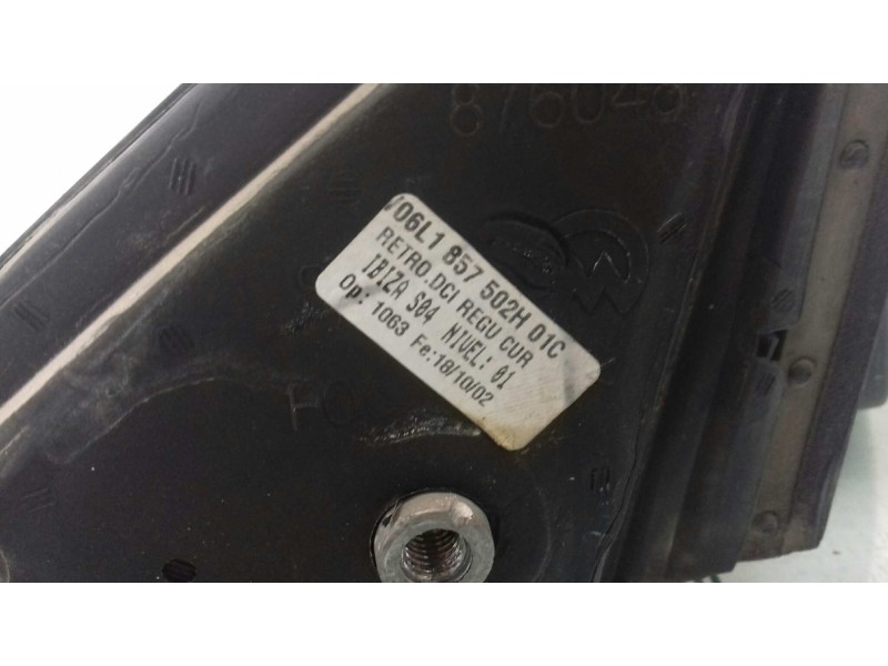 Recambio de retrovisor derecho para seat ibiza (6l1) reference referencia OEM IAM 6L1857502H  MANUAL