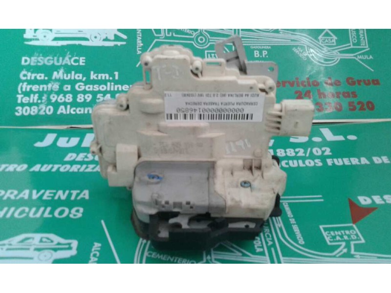 Recambio de cerradura puerta trasera derecha para audi a4 berlina (8e) 2.0 tdi 16v (103kw) referencia OEM IAM 8E0839016AA 4+3 PI