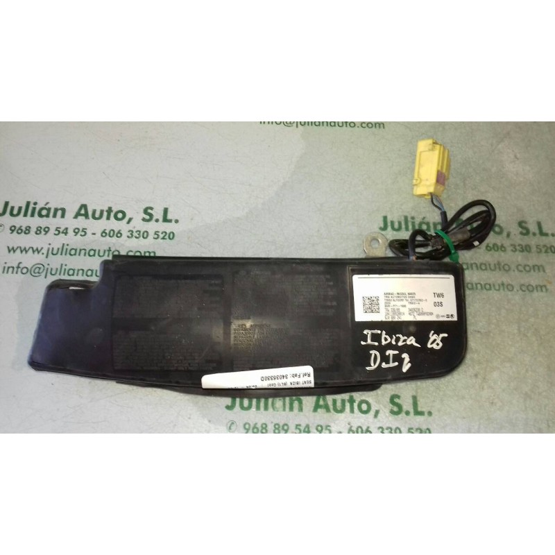 Recambio de airbag lateral delantero izquierdo para seat ibiza (6l1) cool referencia OEM IAM 34036330D 34036308C 3 PINES