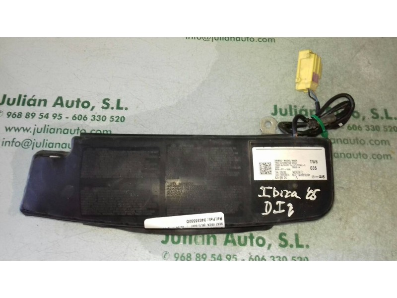 Recambio de airbag lateral delantero izquierdo para seat ibiza (6l1) cool referencia OEM IAM 34036330D 34036308C 3 PINES