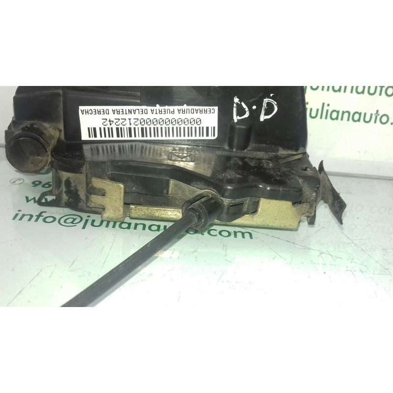 Recambio de cerradura puerta delantera derecha para renault laguna ii (bg0) authentique referencia OEM IAM 000662  4 PINES