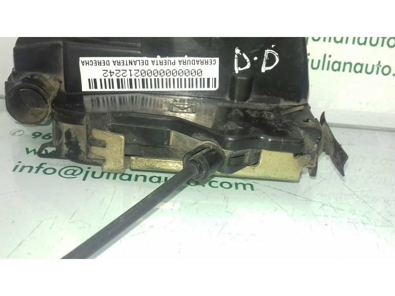Recambio de cerradura puerta delantera derecha para renault laguna ii (bg0) authentique referencia OEM IAM 000662  4 PINES