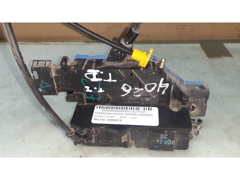 Recambio de cerradura puerta trasera izquierda para peugeot 207 xs referencia OEM IAM 24090816 24087816 ELECTRICA