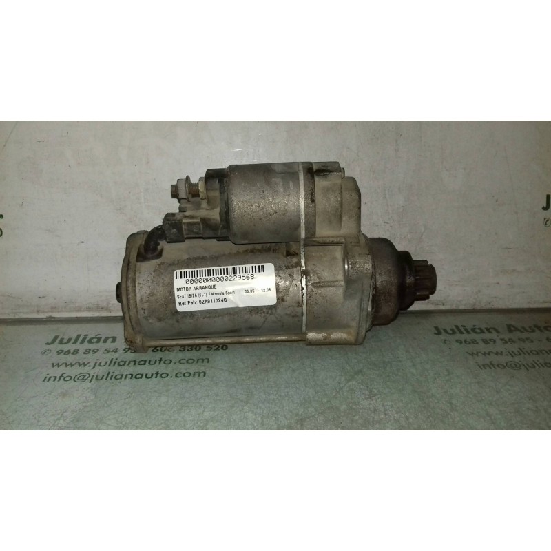 Recambio de motor arranque para seat ibiza (6l1) fórmula sport referencia OEM IAM 02A911024G D7RS130 VALEO