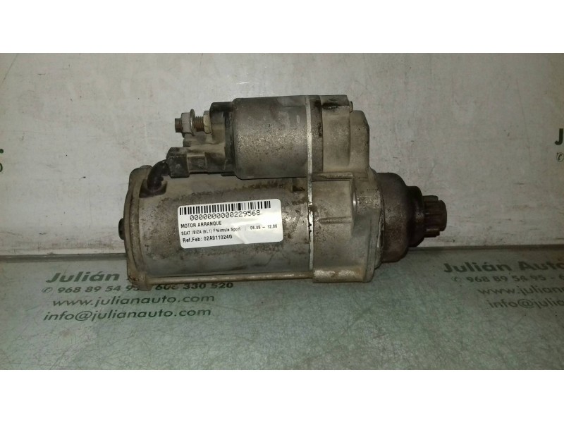 Recambio de motor arranque para seat ibiza (6l1) fórmula sport referencia OEM IAM 02A911024G D7RS130 VALEO
