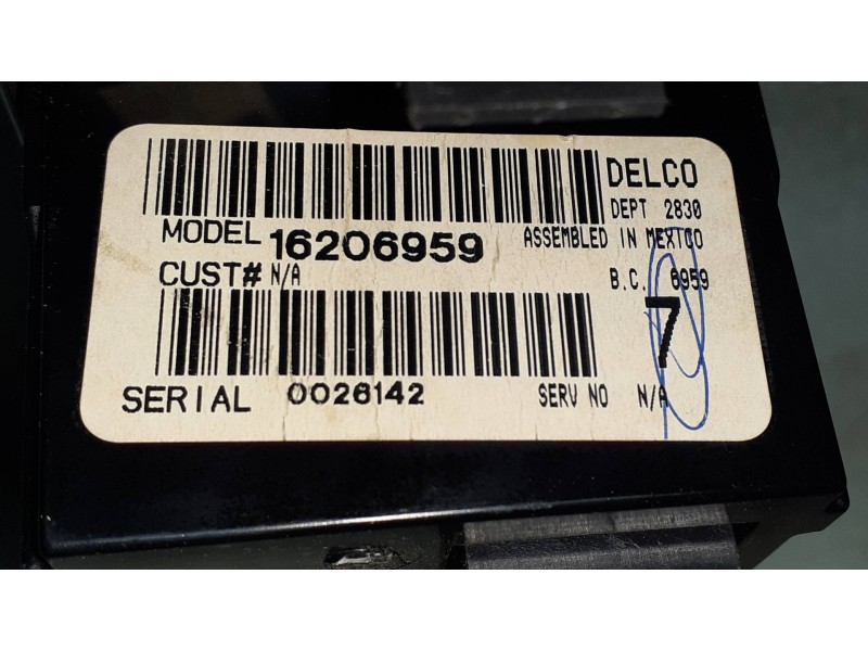 Recambio de mando calefaccion / aire acondicionado para opel sintra cd referencia OEM IAM 16206959  DELCO