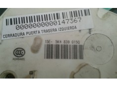 Recambio de cerradura puerta trasera izquierda para seat leon (5f1) reference referencia OEM IAM 5K4839015Q 7 PINES NEGRO 2