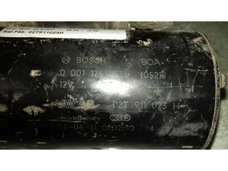 Recambio de motor arranque para seat ibiza (6l1) cool referencia OEM IAM 02T911023H 0001125051 BOSCH