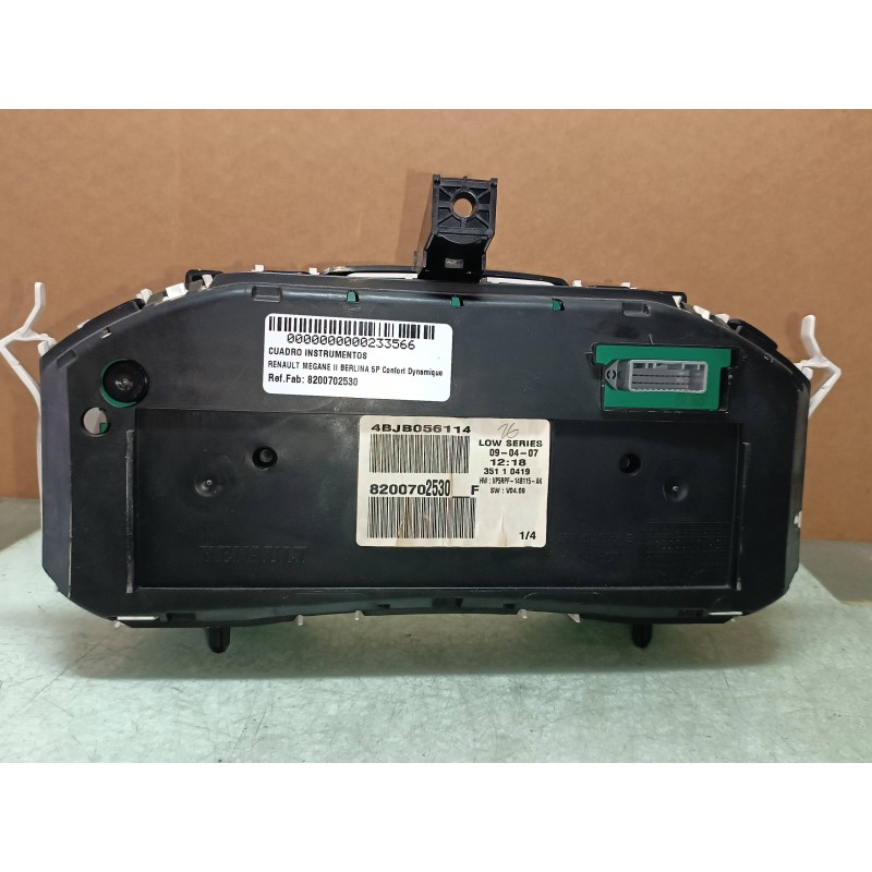 Recambio de cuadro instrumentos para renault megane ii berlina 5p confort dynamique referencia OEM IAM 8200702530 4BJB056114 VIS