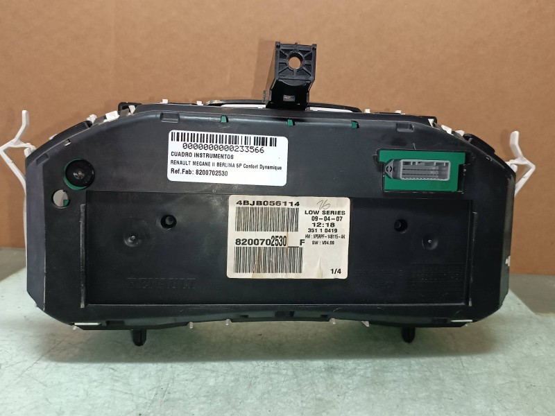 Recambio de cuadro instrumentos para renault megane ii berlina 5p confort dynamique referencia OEM IAM 8200702530 4BJB056114 VIS
