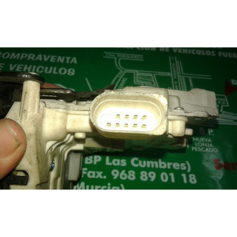 Recambio de cerradura puerta trasera izquierda para audi q7 (4l) 3.0 tdi referencia OEM IAM 3C4839 5+4 PINES BLANCO