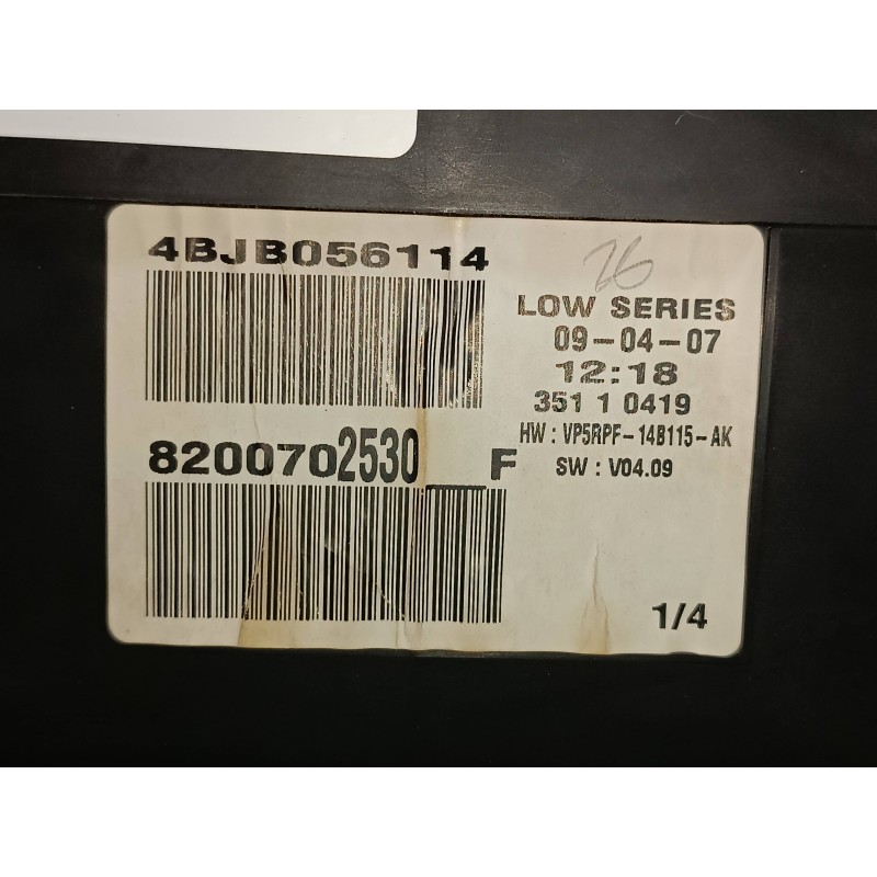 Recambio de cuadro instrumentos para renault megane ii berlina 5p confort dynamique referencia OEM IAM 8200702530 4BJB056114 VIS