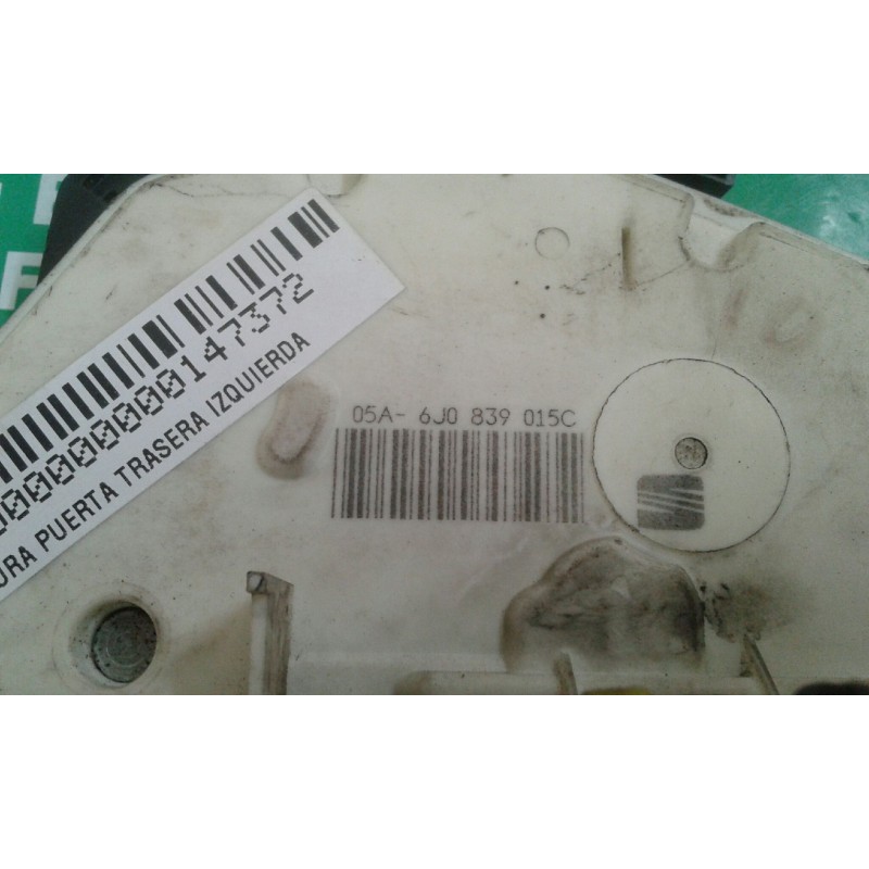 Recambio de cerradura puerta trasera izquierda para seat ibiza st (6j8) reference referencia OEM IAM 6J0839015C 3+3 PINES NEGRO
