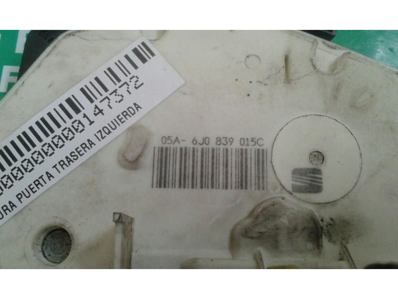 Recambio de cerradura puerta trasera izquierda para seat ibiza st (6j8) reference referencia OEM IAM 6J0839015C 3+3 PINES NEGRO