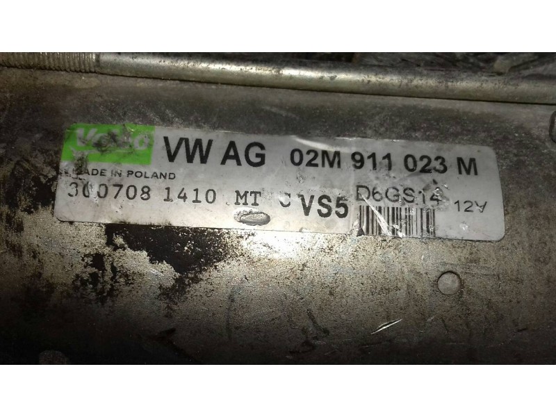 Recambio de motor arranque para volkswagen tiguan (5n1) country referencia OEM IAM 02M911023M D6GS14 VALEO